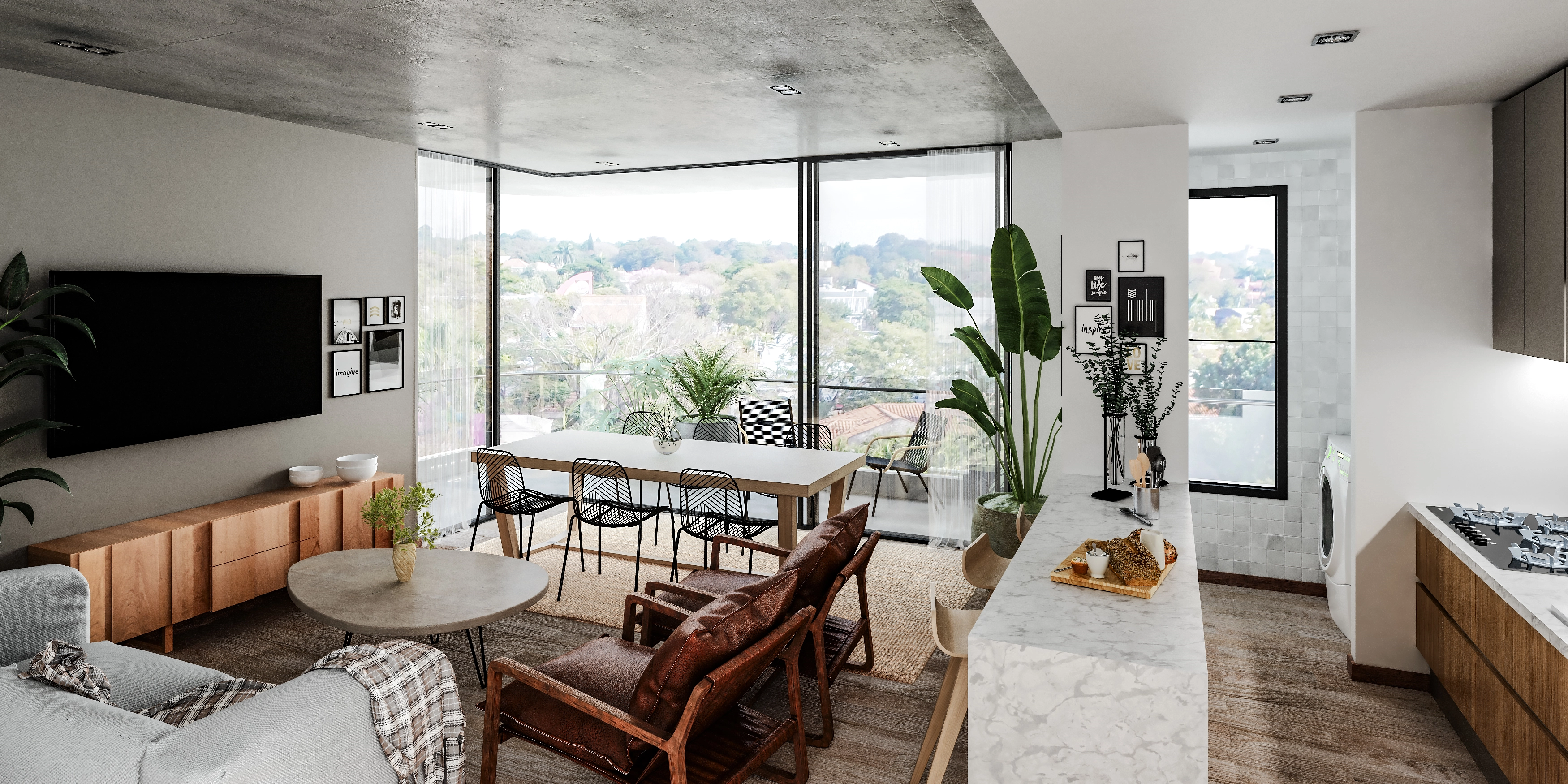 Vista del interior del departamento