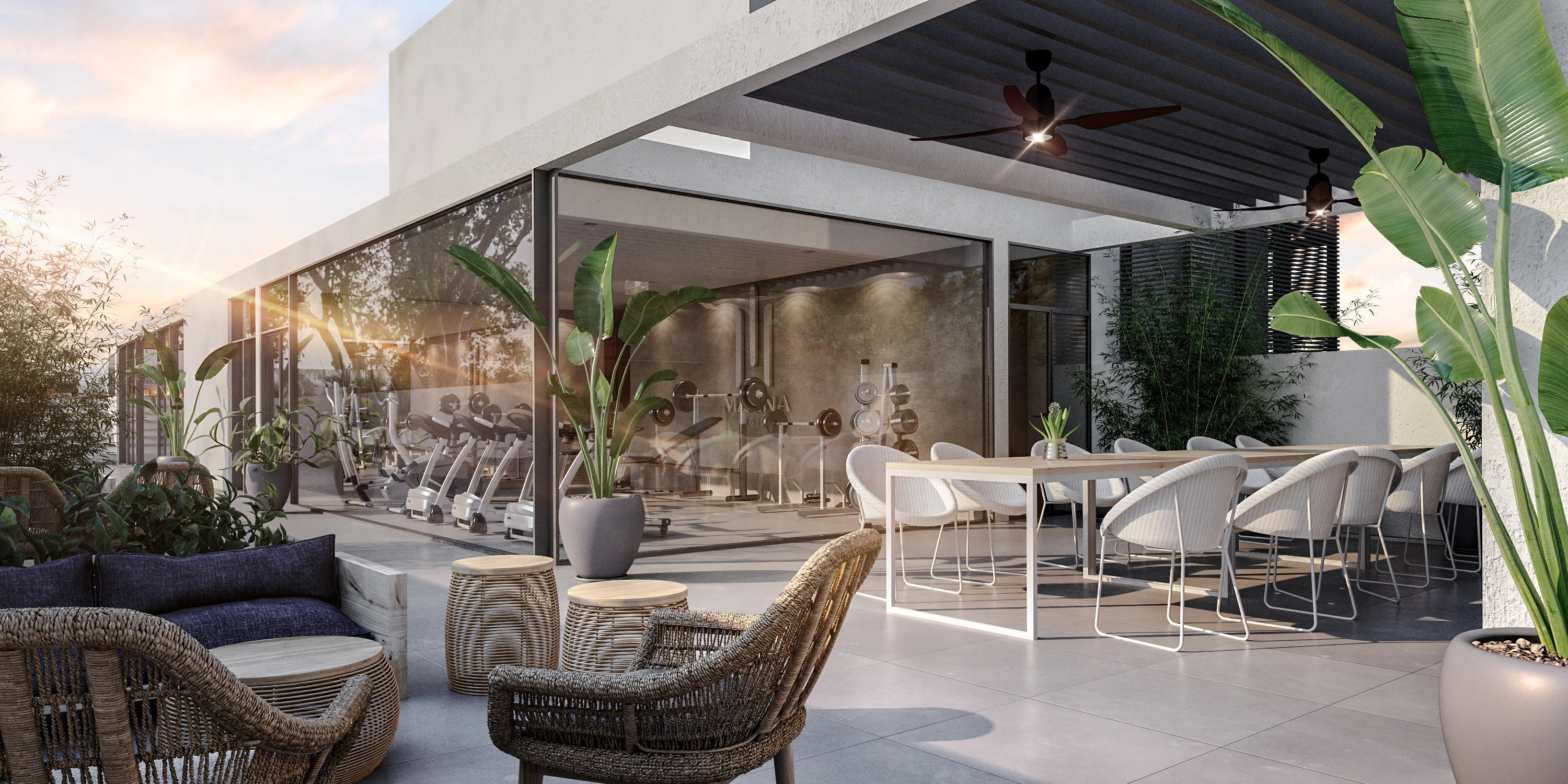 Quincho con gimnasio